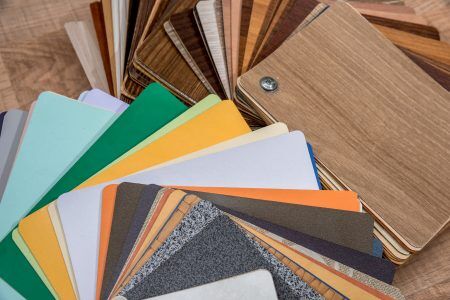 color palette for furniture on table